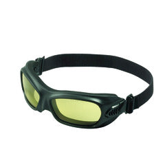 Jackson Safety Wildcat Safety Goggles (20527), Heat Resistant, Amber Anti-Fog Lens, Flexible Wraparound Black Frame