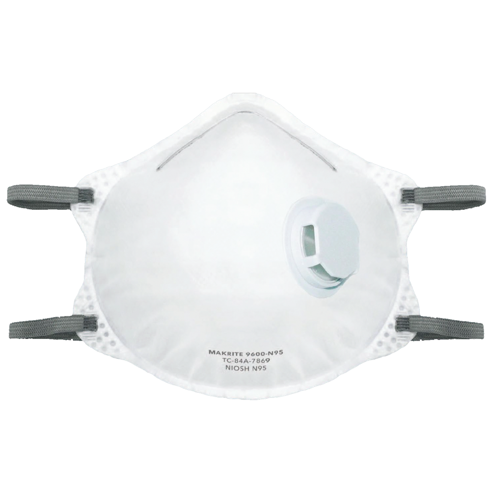 N95 Cone Respirator Fitted with Exhalation Valve