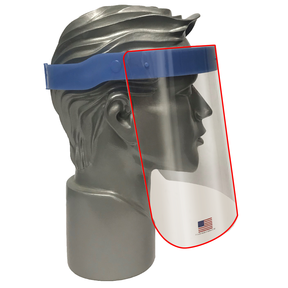 Replacement Window for Reusable Splash Face Shield and Headgear